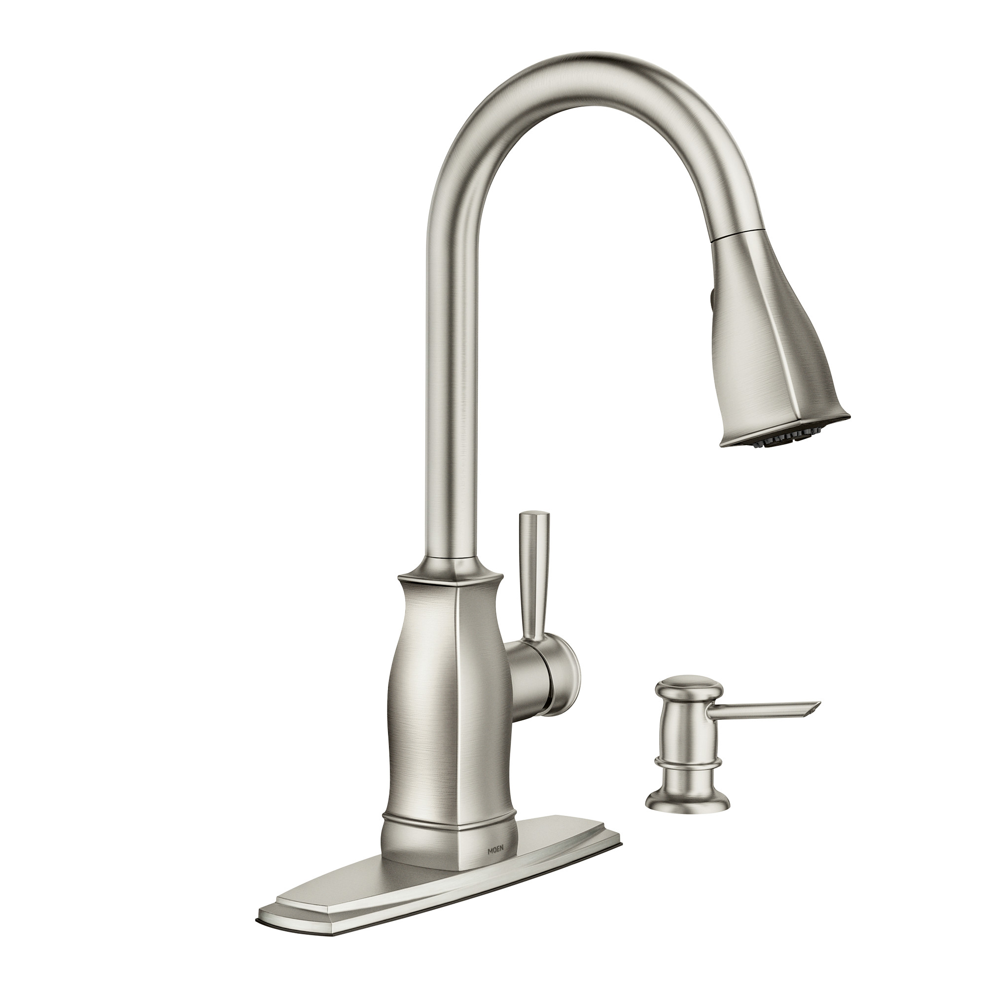 Hensley Mediterranean Bronze One Handle High Arc Pull Down Kitchen Faucet - Modern Design for Sink, Dishwashing & Food Prep