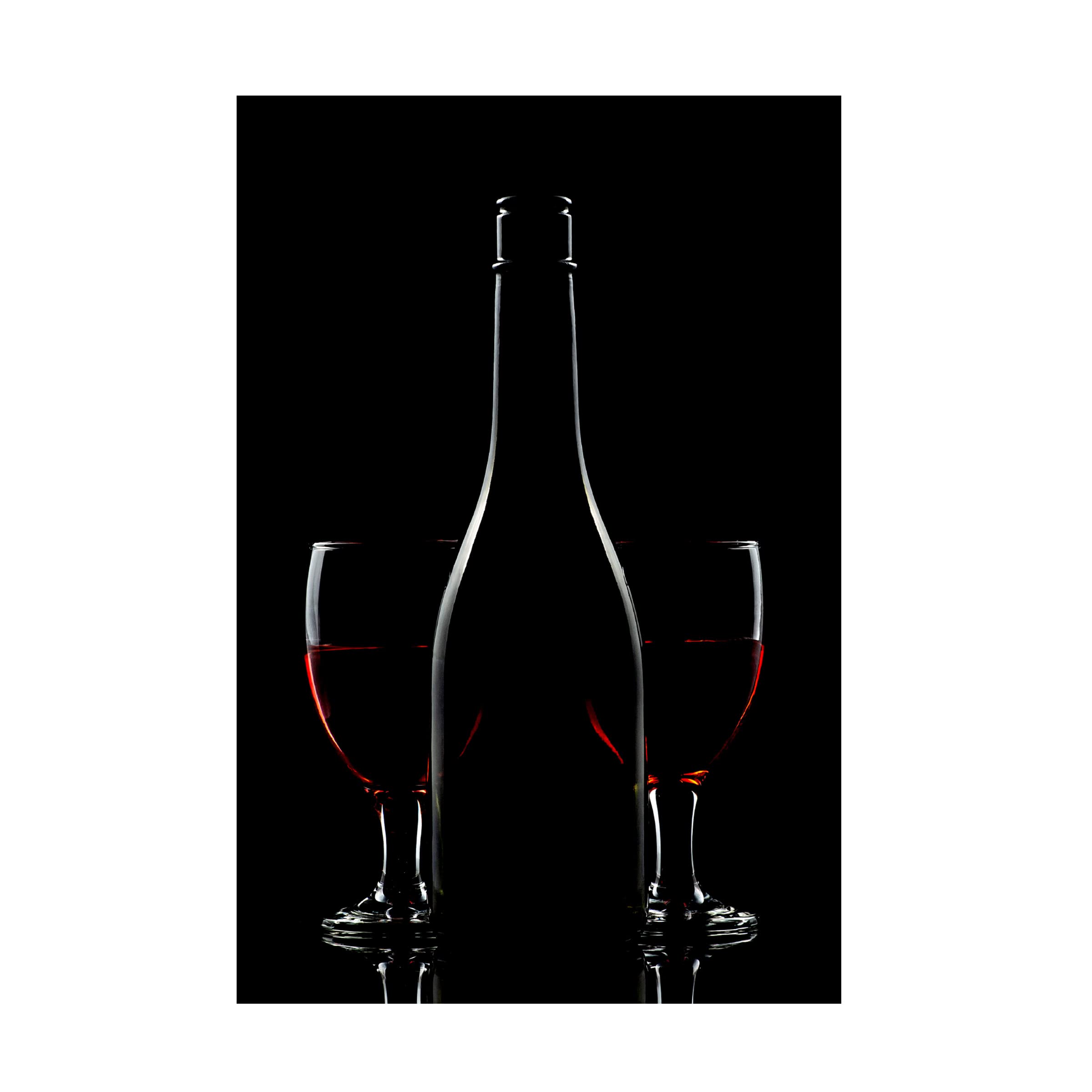 Edy Pamungkas 'Bottle And Two Red Wine' Canvas Art Print - Modern Home Decor for Living Room, Bedroom & Office - Trademark Fine Art Collection