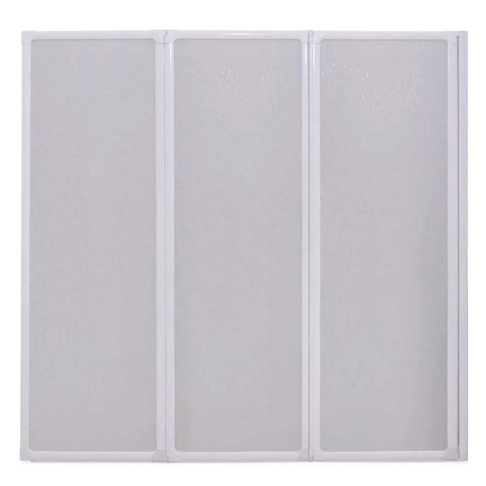 Foldable Shower Bath Screen - 3-Panel Aluminum Folding Bath Tub Enclosure (117 x 120 cm) - Waterproof & Space-Saving for Small Bathrooms - Perfect for Modern Homes & Apartments