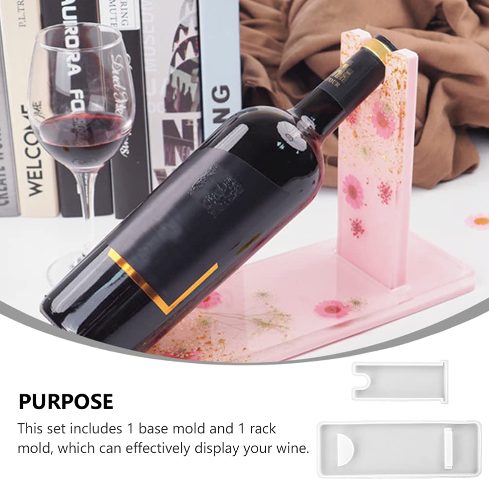 EXCEART 1 Set Wine Rack Silicone Mold - DIY Resin Casting Mold for Wine Glass Holder, White Frame - Perfect for Home Bar Decor, Wedding Gifts & Craft Projects