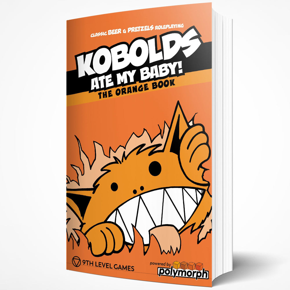 9th Level Games Kobolds Ate My Baby 25th Anniversary Edition - The Orange Book | Classic Fantasy Tabletop RPG for Adults & Teens | Perfect for Game Nights & Roleplaying Adventures