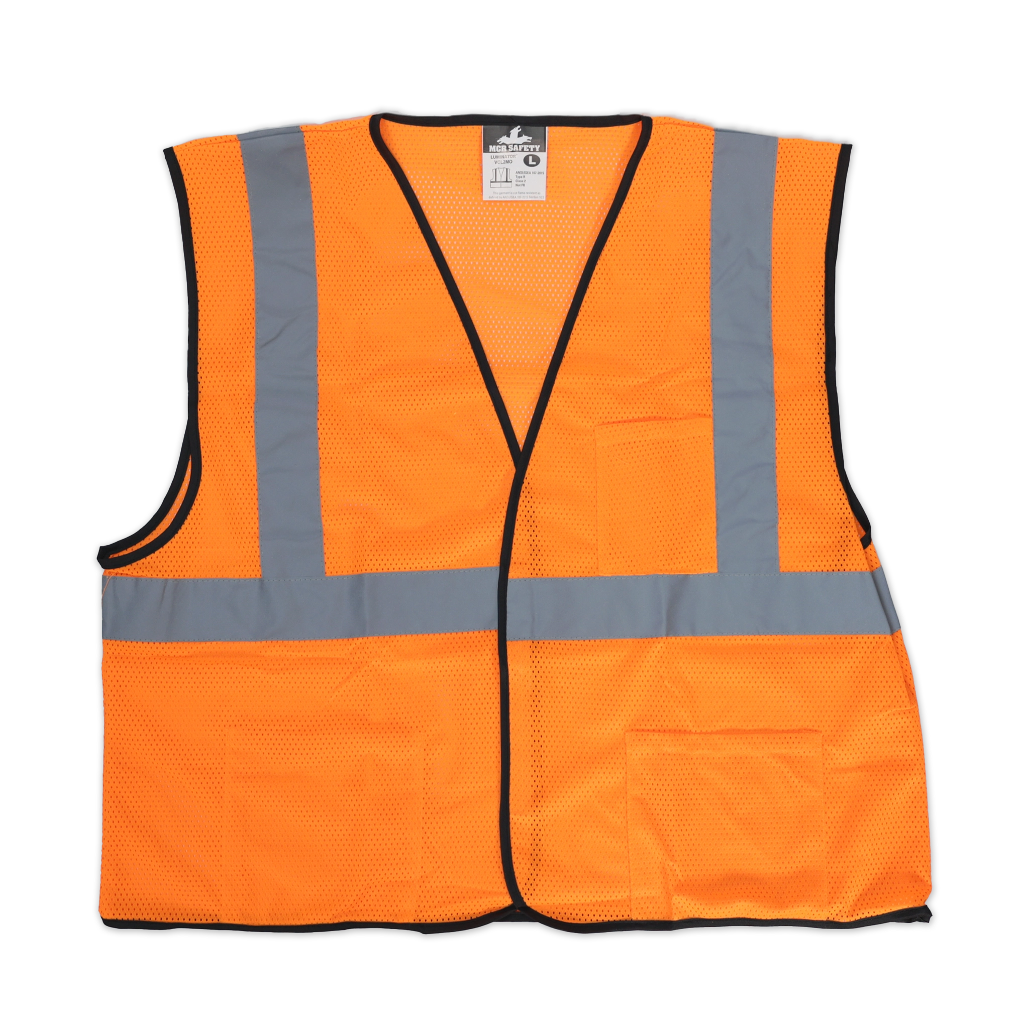 High Visibility Economy Orange Safety Vest (1-Pack) - Reflective Work Vest for Construction, Roadside, and Outdoor Safety