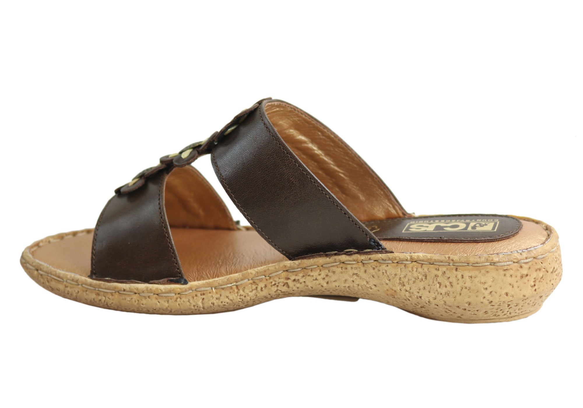 Country Jacks C391 Women's Comfort Sandals - Italian Made Leather Summer Sandals for Walking, Travel & Beach Vacations