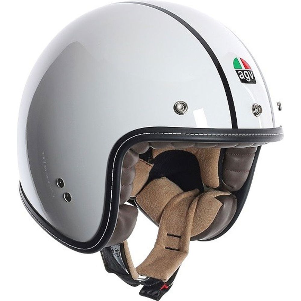 AGV RP60 Bonneville Gladiator White Full Face Motorcycle Helmet - DOT & ECE Certified for Street Riding, Racing, and Commuting