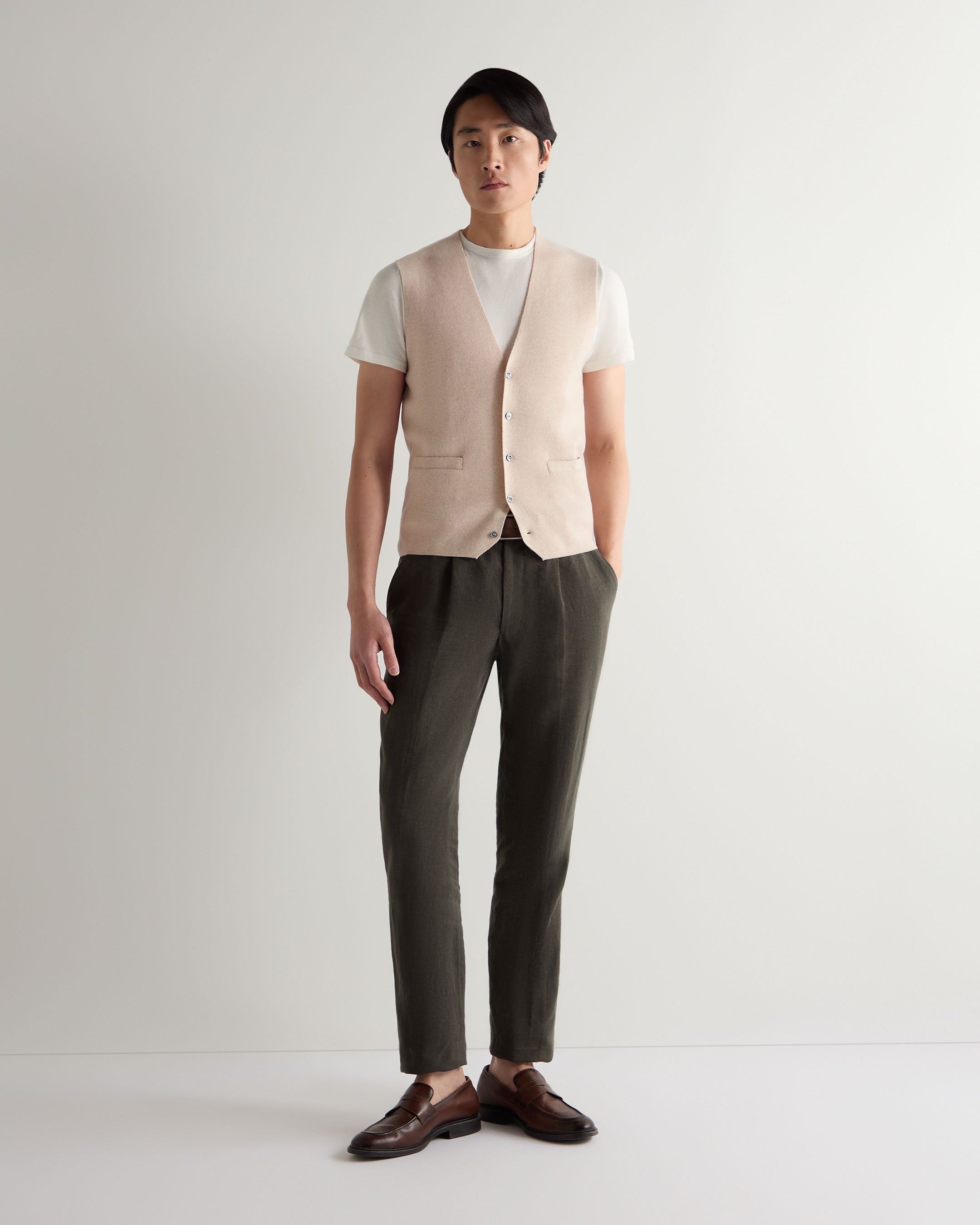 Luxury Men's Cashmere Waistcoat Vest - Soft Winter Wool Sweater Vest for Men - Perfect for Office, Wedding & Formal Occasions