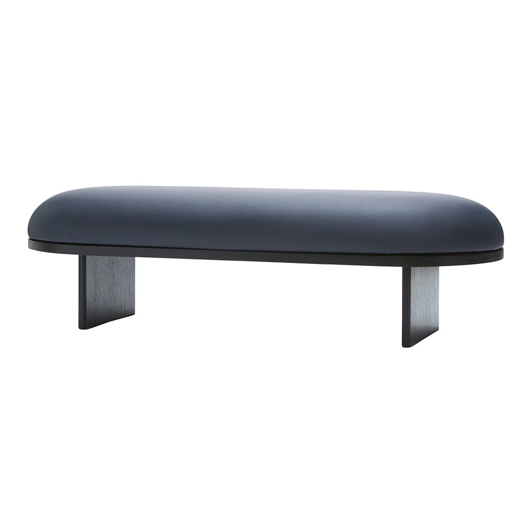Anza Upholstered Bench - Modern Fabric Bench with Sturdy Wooden Legs for Living Room, Bedroom, or Entryway