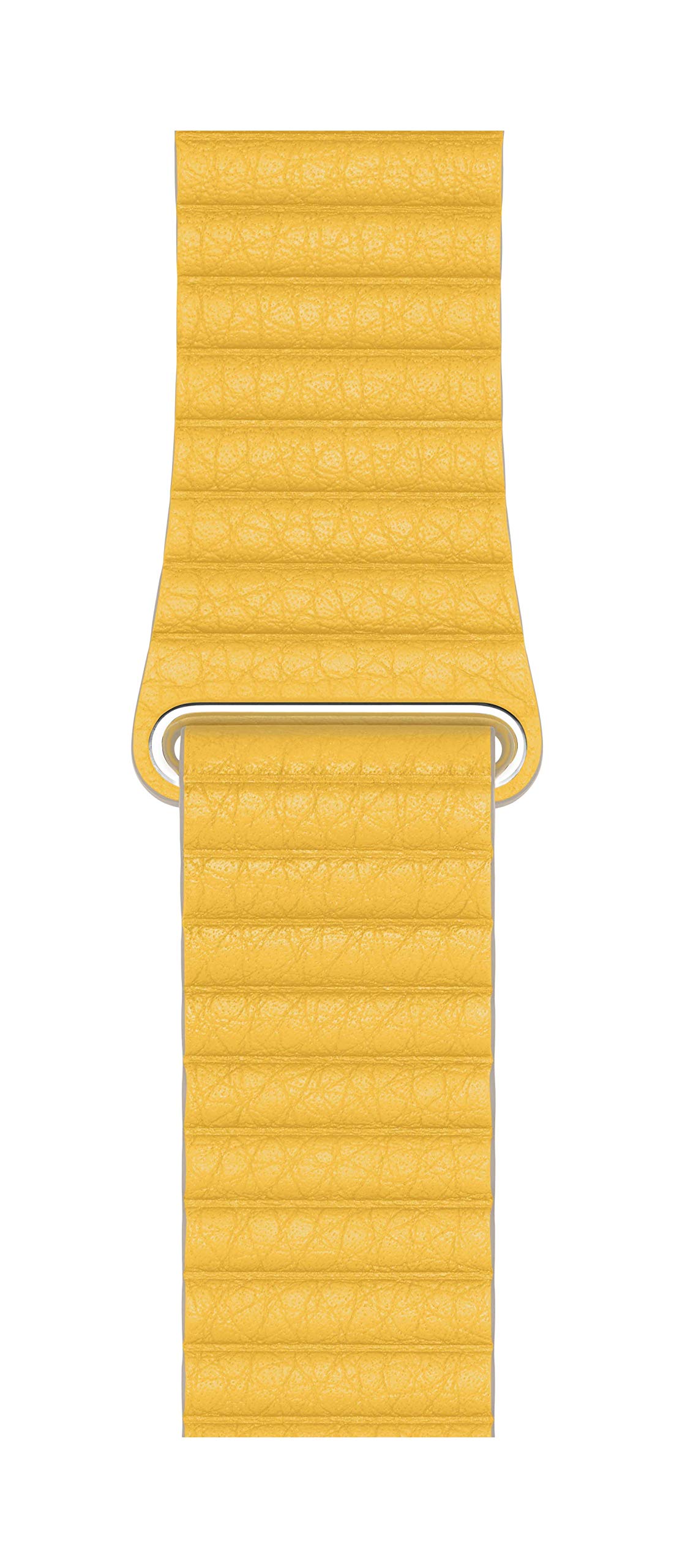 Apple Watch Leather Loop Band (44mm) - Genuine Leather, Meyer Lemon Color, Medium Size - Perfect for Business, Casual & Fitness Wear