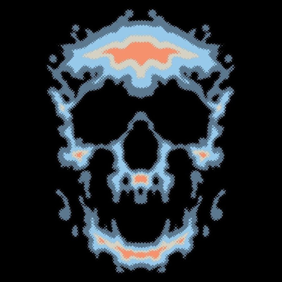 Infrared Skull Graphic T-Shirt for Men - Black Cotton Tee - Perfect for Halloween, Concerts & Streetwear Fashion