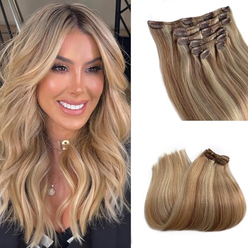 #H12/613 Golden Brown Mixed Bleach Blonde
