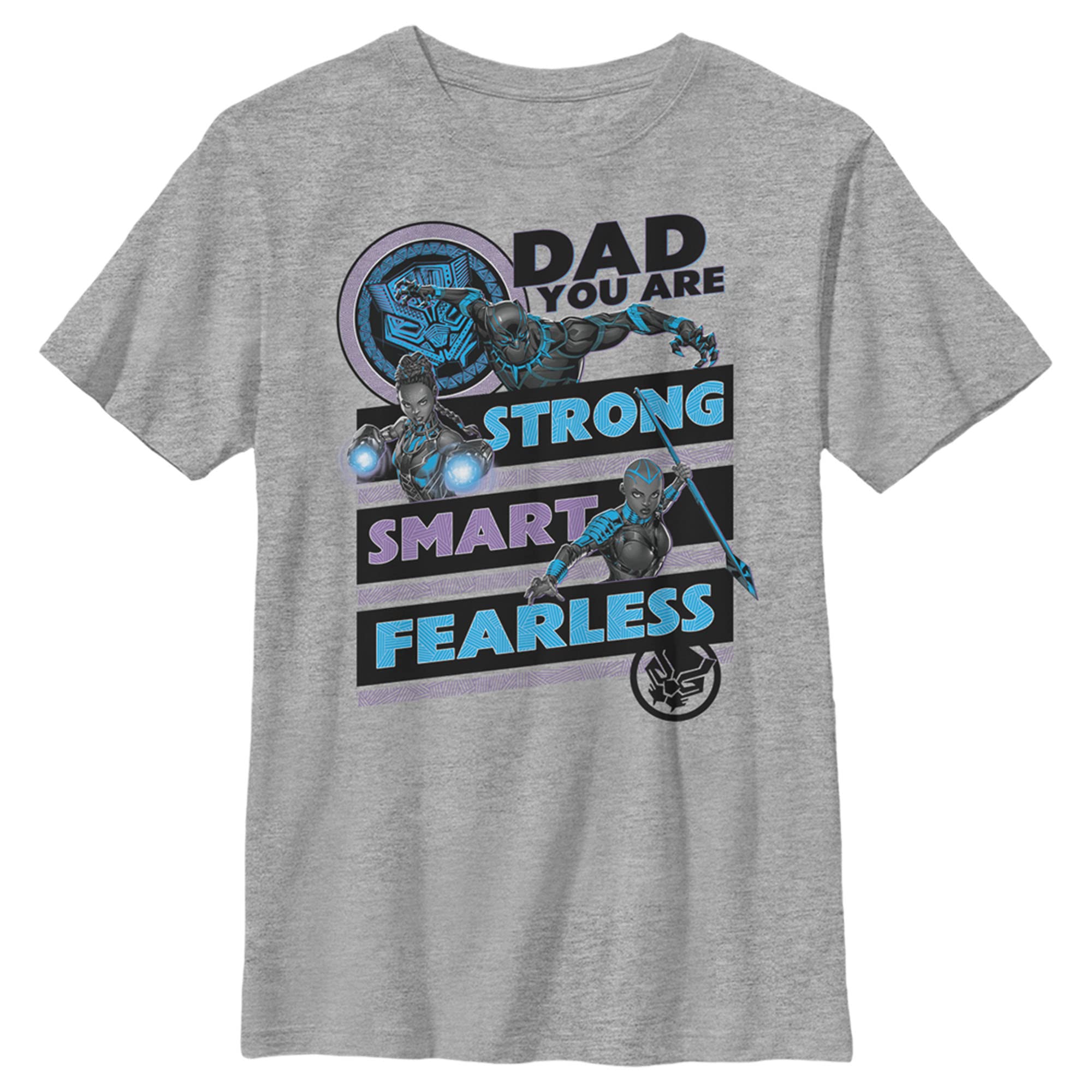 Marvel Black Panther Boys T-Shirt - Strong Smart Fearless Graphic Tee for Kids | Superhero Costume, Birthday Gift, School Outfit