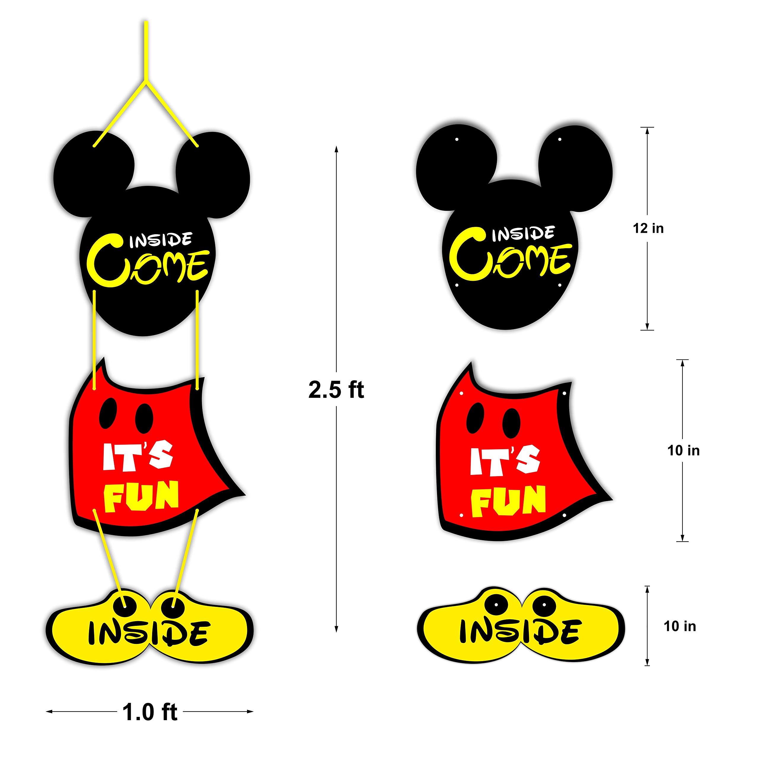 Seyal® - Mickey Mouse Large Door Hanger for Kids Room Decor - Perfect for Birthday Parties, Baby Showers & Nursery Decorations