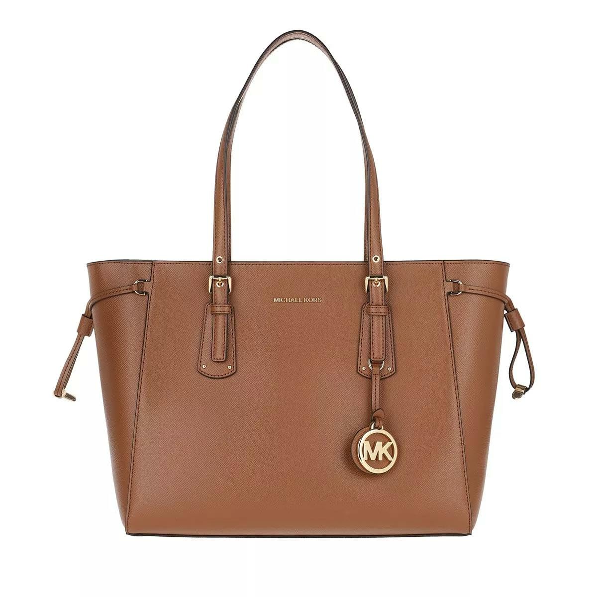 Michael Kors Voyager Large Leather Tote Bag for Women - Stylish Designer Handbag for Work, Travel & Everyday Use