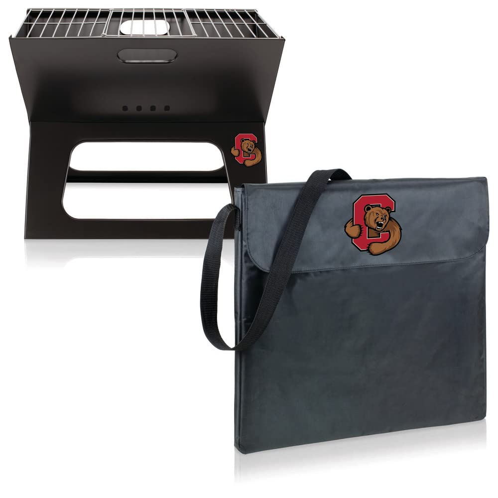 PICNIC TIME NCAA Cornell Big Red X-Grill - Portable Charcoal Grill for Camping, Tailgating, Backyard BBQs & Outdoor Cooking - Compact Camping Grill with Team Spirit