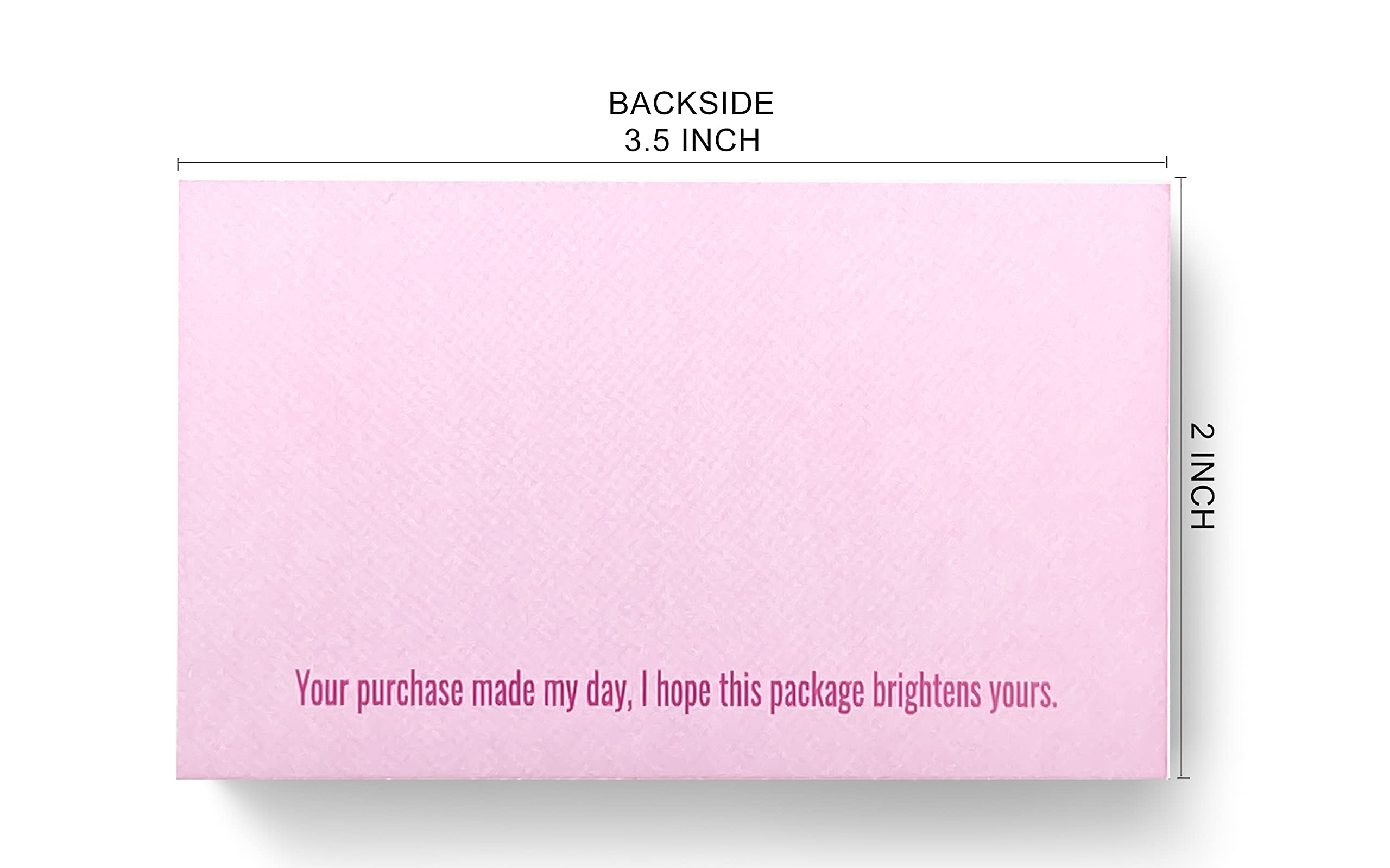 100 Pack Pink Thank You Cards for Business - Heart of My Business Appreciation Cards with Package Inserts | Perfect for Online Stores, Etsy Sellers & Small Business Customer Gifts