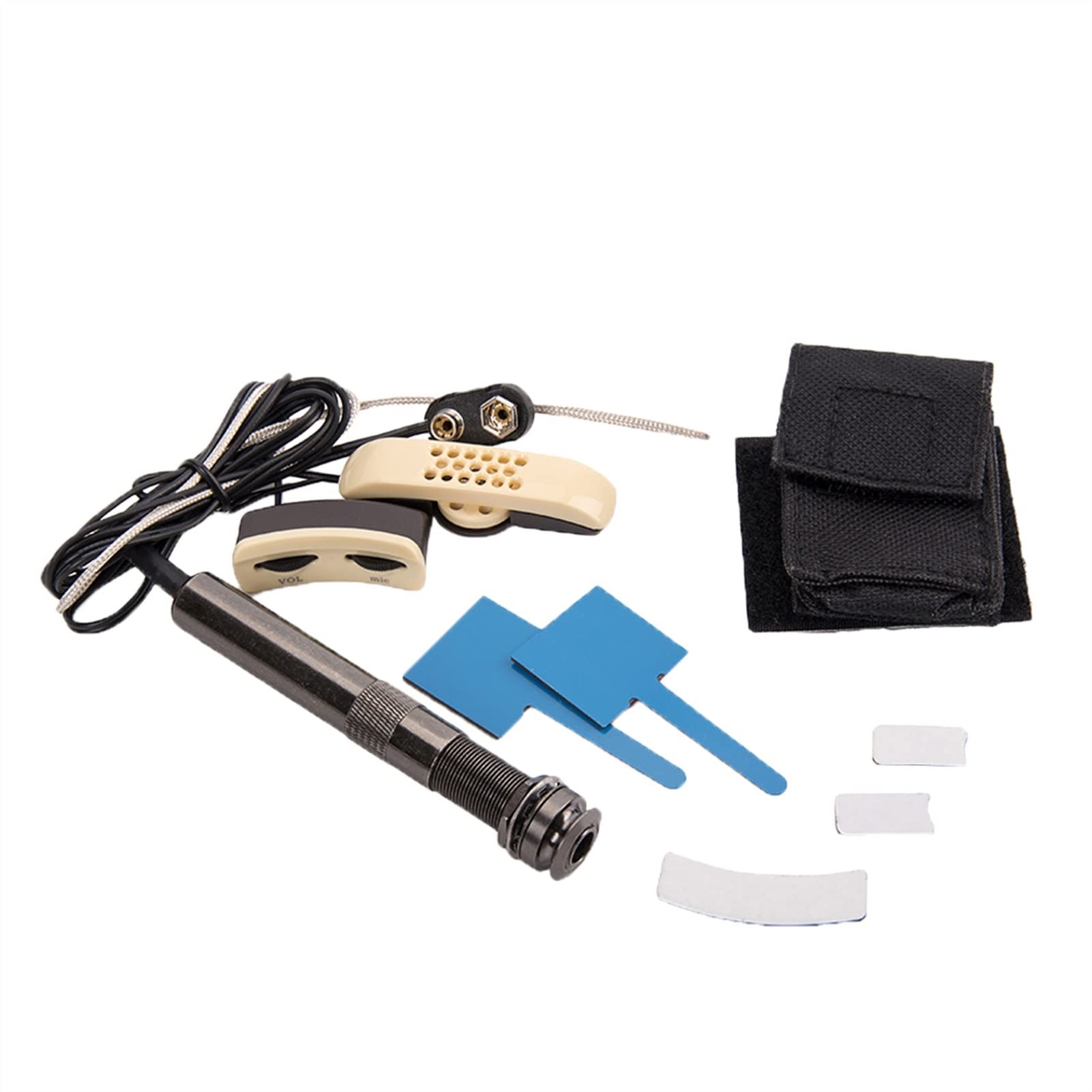 Acoustic Guitar Pickup - Piezo Soundhole Pickup with Preamp & Endpin Plug for Folk & Acoustic Guitars | Perfect for Live Performances & Recording