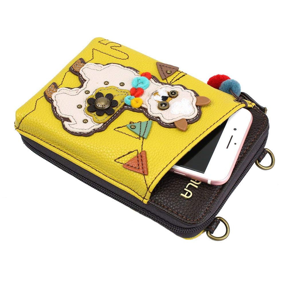 Chala Handbags Llama Print Wallet Crossbody Purse with Convertible Strap - Fashionable Women's Leather Handbag for Everyday Use, Travel & Shopping
