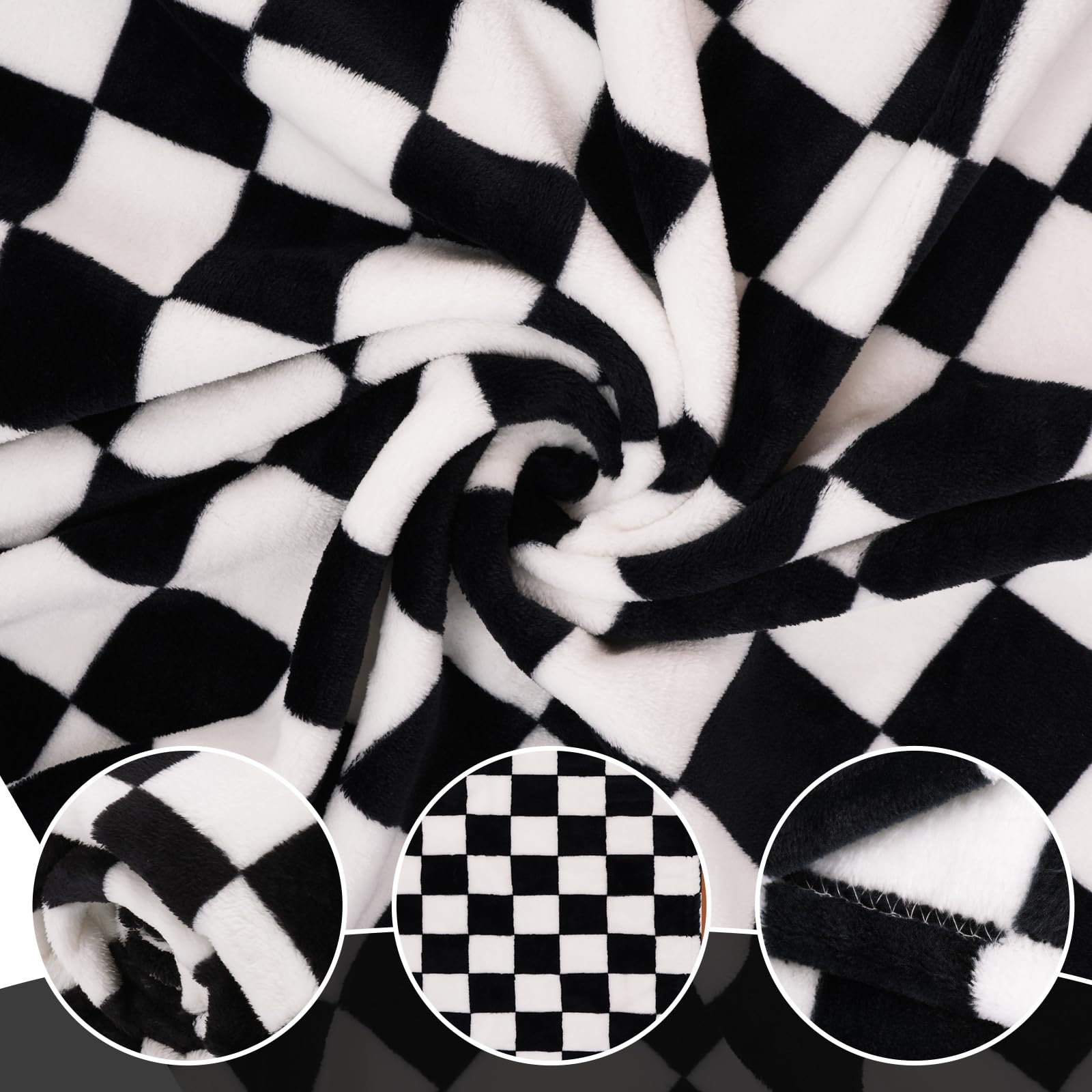 Soft Plush Checkered Baby Blanket - 30