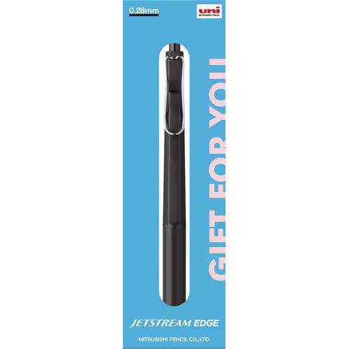 Premium Jetstream Edge Ballpoint Pen with Gift Box - Smooth Writing 0.38mm Fine Point - Perfect for Office, School & Everyday Use - by Uni Mitsubishi Pencil