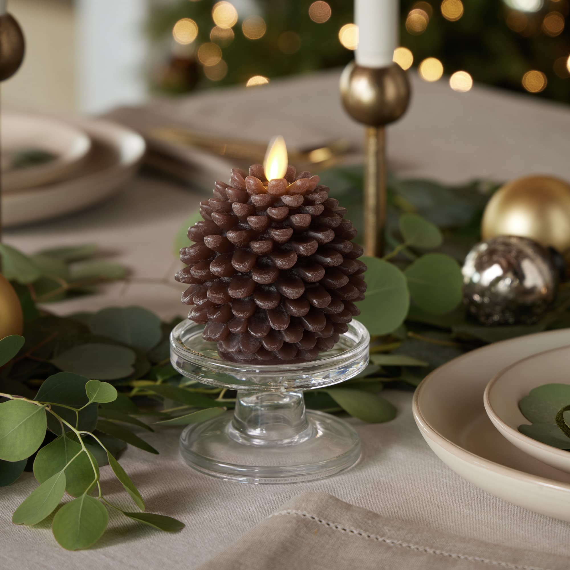 Luminara Pinecone Flameless LED Candles - 3.5