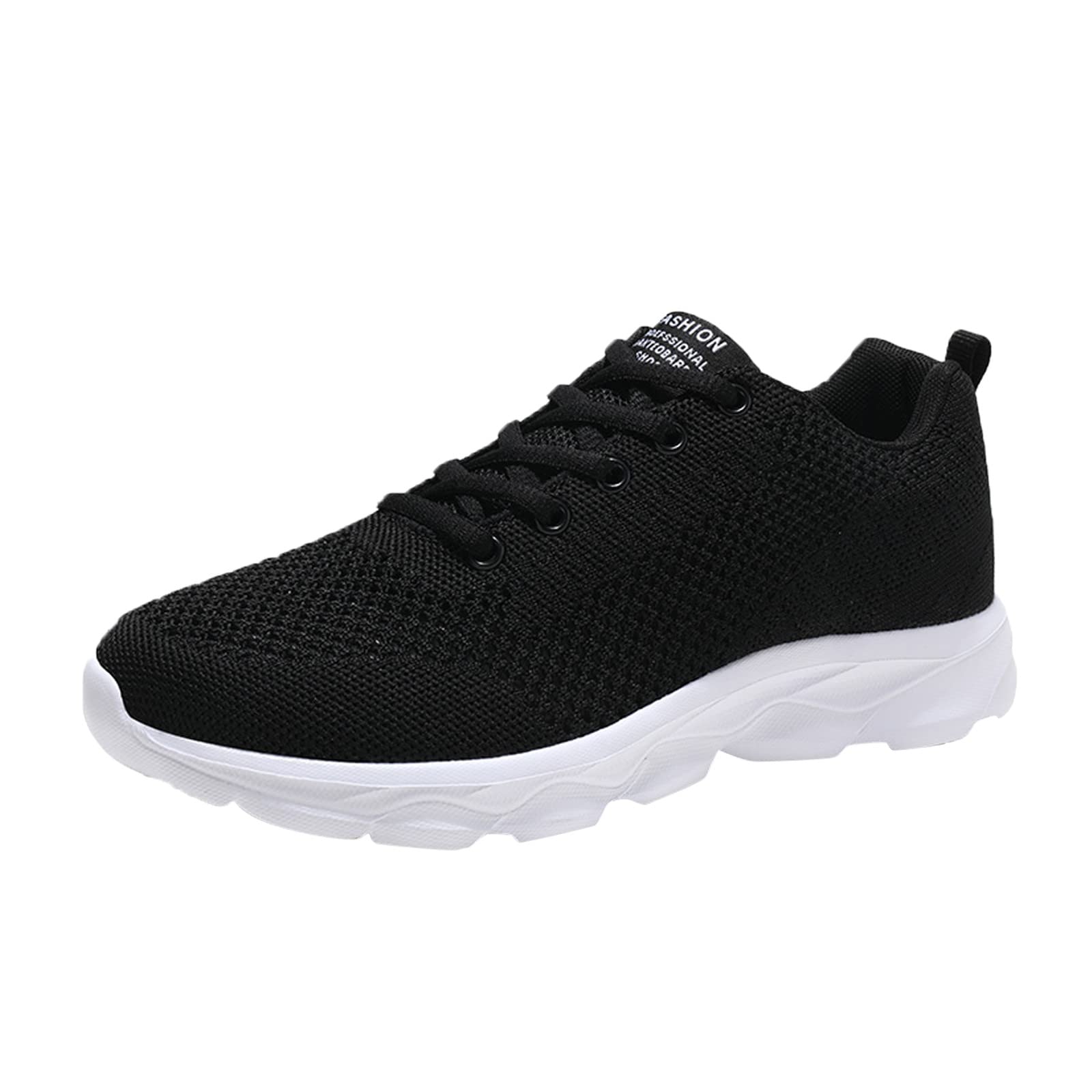 YUHAOTIN Women's Breathable Mesh Slip-On Loafers - Comfortable Platform Sneakers for Modern Dance, Casual Wear & Tennis | Fall 2022 Fashion Black Shoes for Girls & Women | Perfect for Dance Practice, Daily Walking & Sports Activities