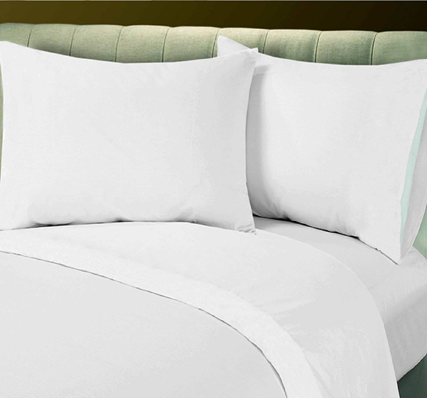 Premium 24 Twin Size White Percale Hotel Bed Sheets - T-180 Thread Count Flat Sheets (Bulk/Dozen Available) for Luxury Hotels, Resorts & Airbnb Rentals
