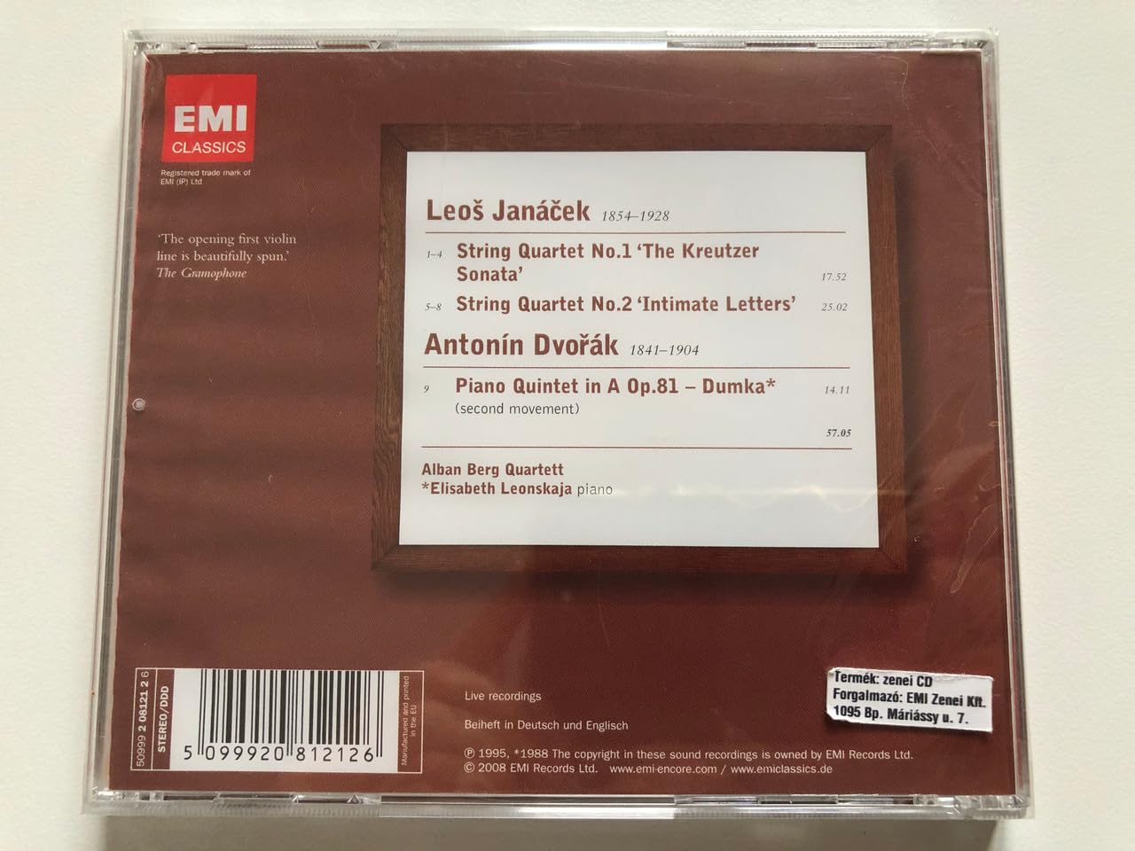 Janacek String Quartets - Classical Music CDs & MP3 Downloads | Perfect for Home Listening, Study & Relaxation