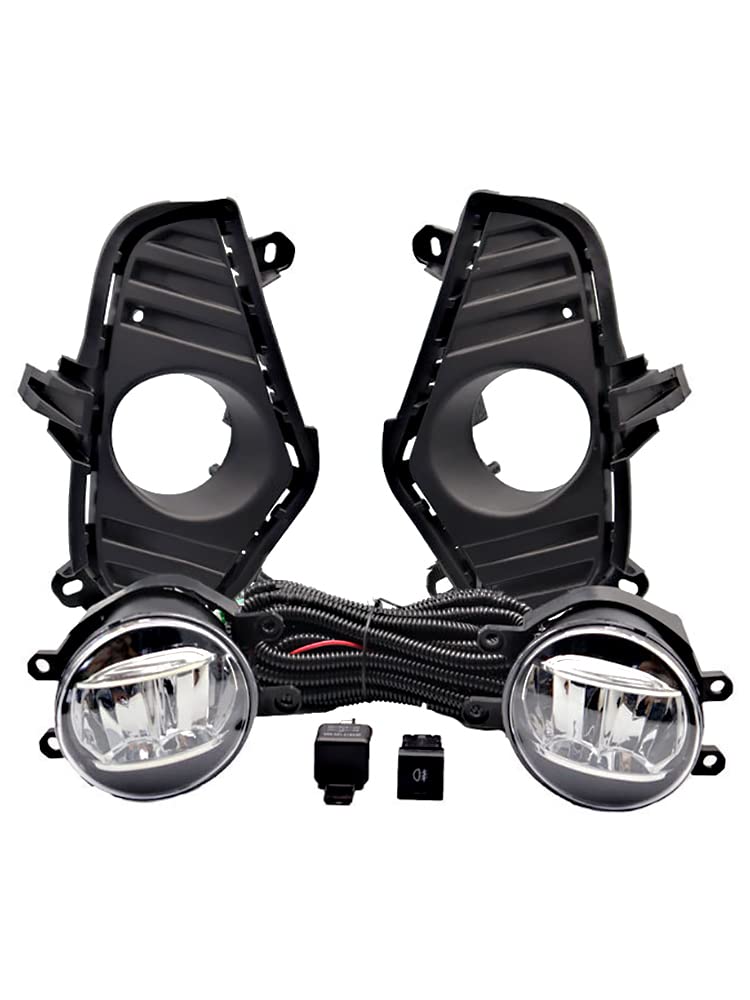 LED Fog Lights for Toyota RAV4 2019-2022 - Durable Front Bumper Fog Lamp Kit with Bright White Light | Perfect for Night Driving, Off-Road & Bad Weather Conditions