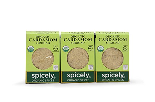 Organic Ground Cardamom Powder - 3 Pack Eco-Friendly Spice Box | Perfect for Baking, Chai Tea & Indian Cuisine
