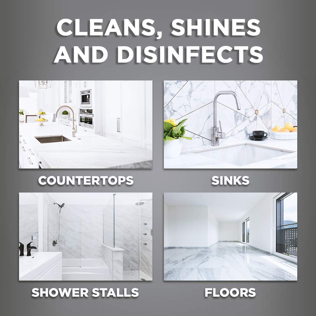 Weiman Granite Disinfectant Wipes - 30 Wipes per Pack (4-Pack) - Clean, Disinfect & Shine Natural Stone Surfaces - Safe for Granite, Marble, Quartz, Slate, Limestone & Soapstone - Perfect for Kitchen Countertops, Bathroom Vanities & Tile Floors