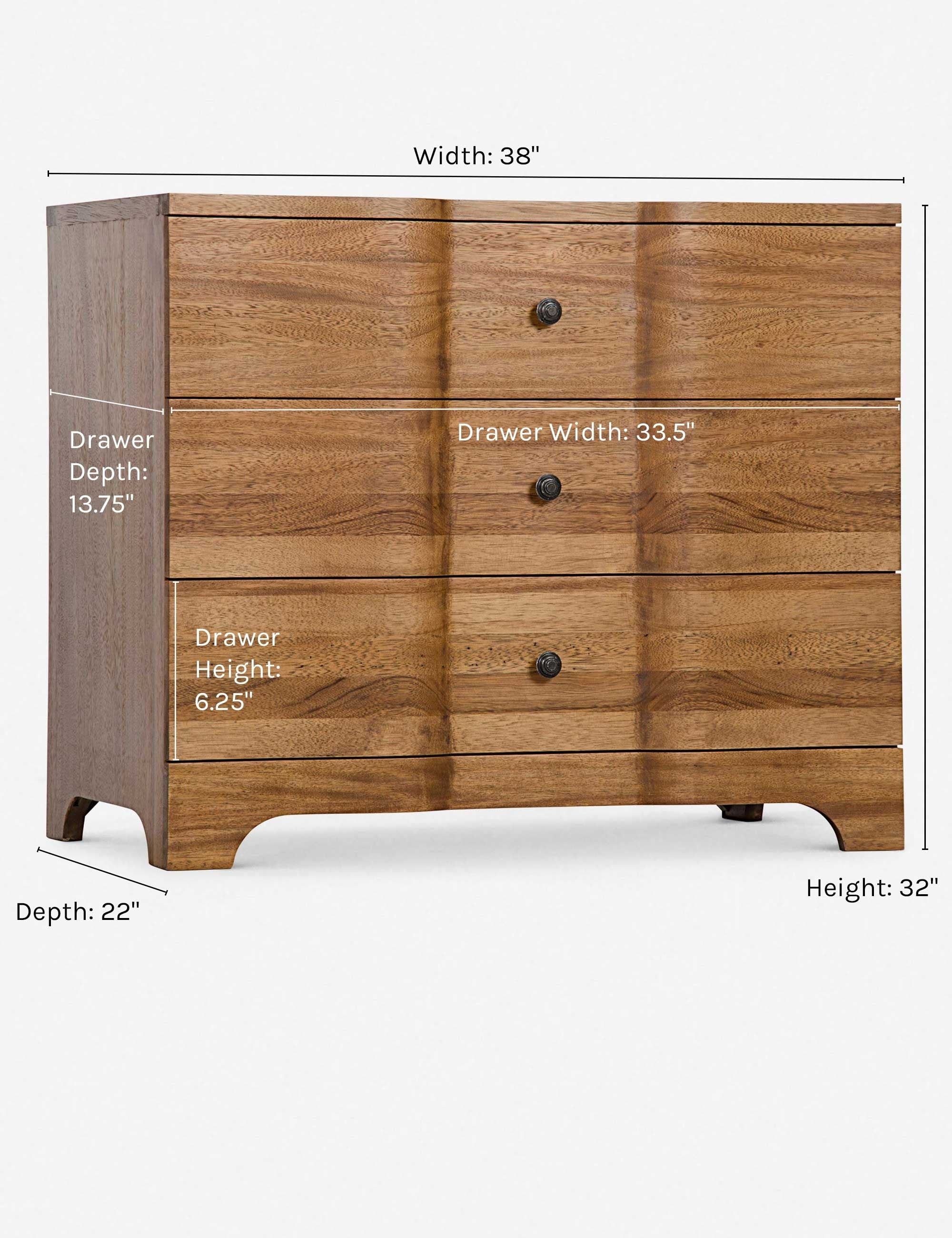 Monica Dresser - Modern 6-Drawer Wooden Dresser for Bedroom, Nursery & Closet Organization - Perfect for Home Storage & Decor