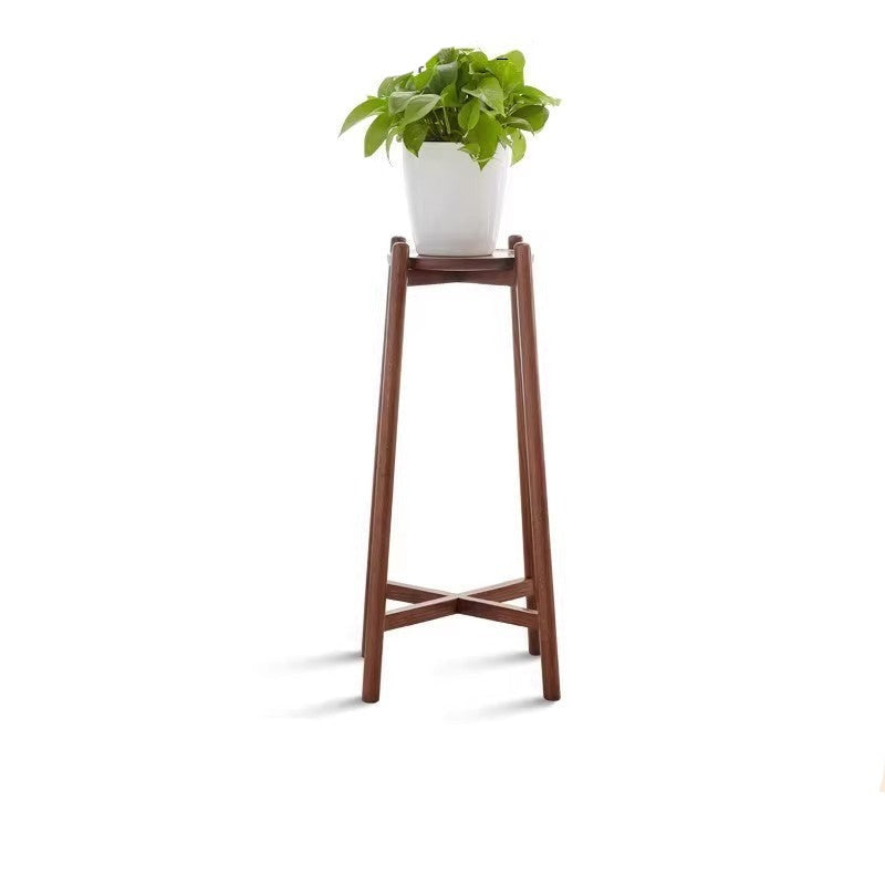 Solid Wood Flower Rack - Oak & Walnut Storage Shelf for Plants | Perfect for Home Decor, Living Room, Garden & Indoor Plant Display
