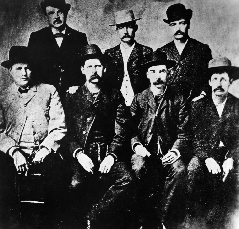 Dodge City Peace Commission - 7 Legendary Gunfighters: Charlie Bassett, Wyatt Earp, Frank McLain, Neal Brown, WH Harris, Luke Short & Bat Masterson - Western History Collectible for Home Decor, Office Display & Wild West Enthusiasts