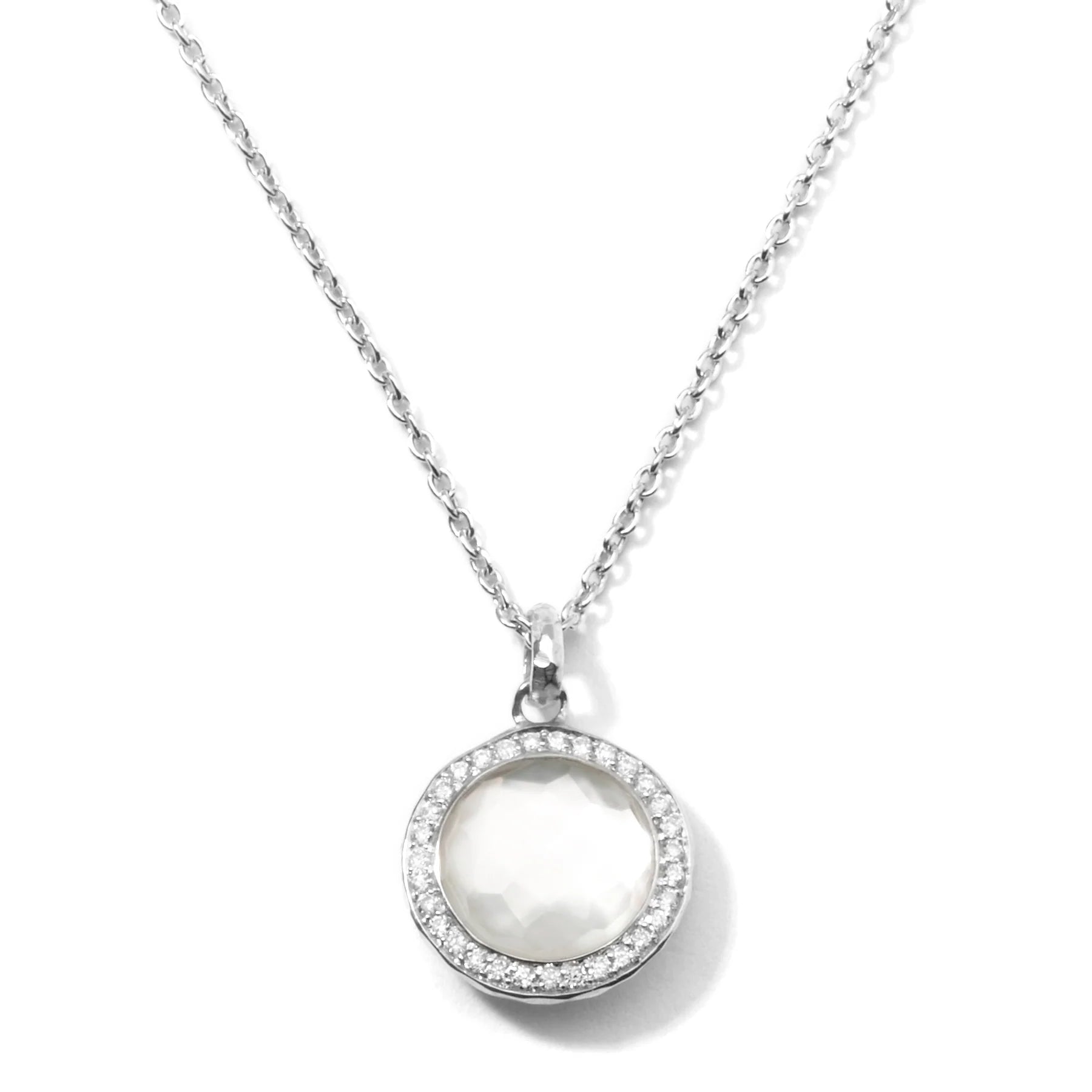 Sterling Silver Mini Pendant Necklace with Genuine Diamonds - Elegant Jewelry Gift for Women, Perfect for Weddings, Anniversaries & Special Occasions