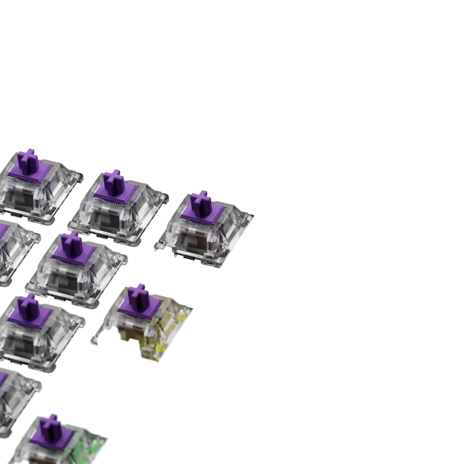 Glorious Mako Standard MX 100 ANSI Mechanical Keyboard Switches - Smooth Linear Switches for Gaming & Typing | Perfect for PC Builds, Custom Keyboards & Esports Tournaments