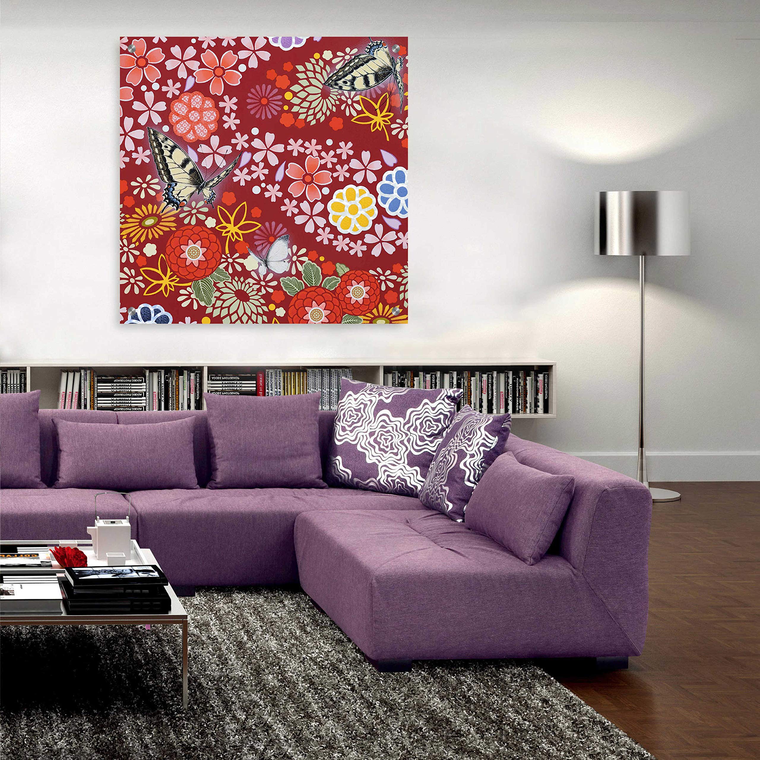 Epic Graffiti 'Spring and Autumn Flow' by Zigen Tanabe - 36x36 Inch Acrylic Glass Wall Art Decor - Modern Abstract Painting for Living Room, Bedroom & Office