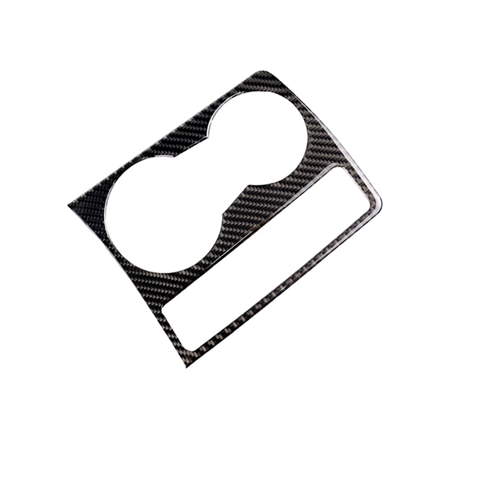 Carbon Fiber Cup Holder Trim for Audi A5 A4 B8 2009-2015 - Black Decorative Frame Sticker Cover - Premium Car Interior Accessories for Enhanced Style & Protection (Perfect for Daily Commute & Road Trips)