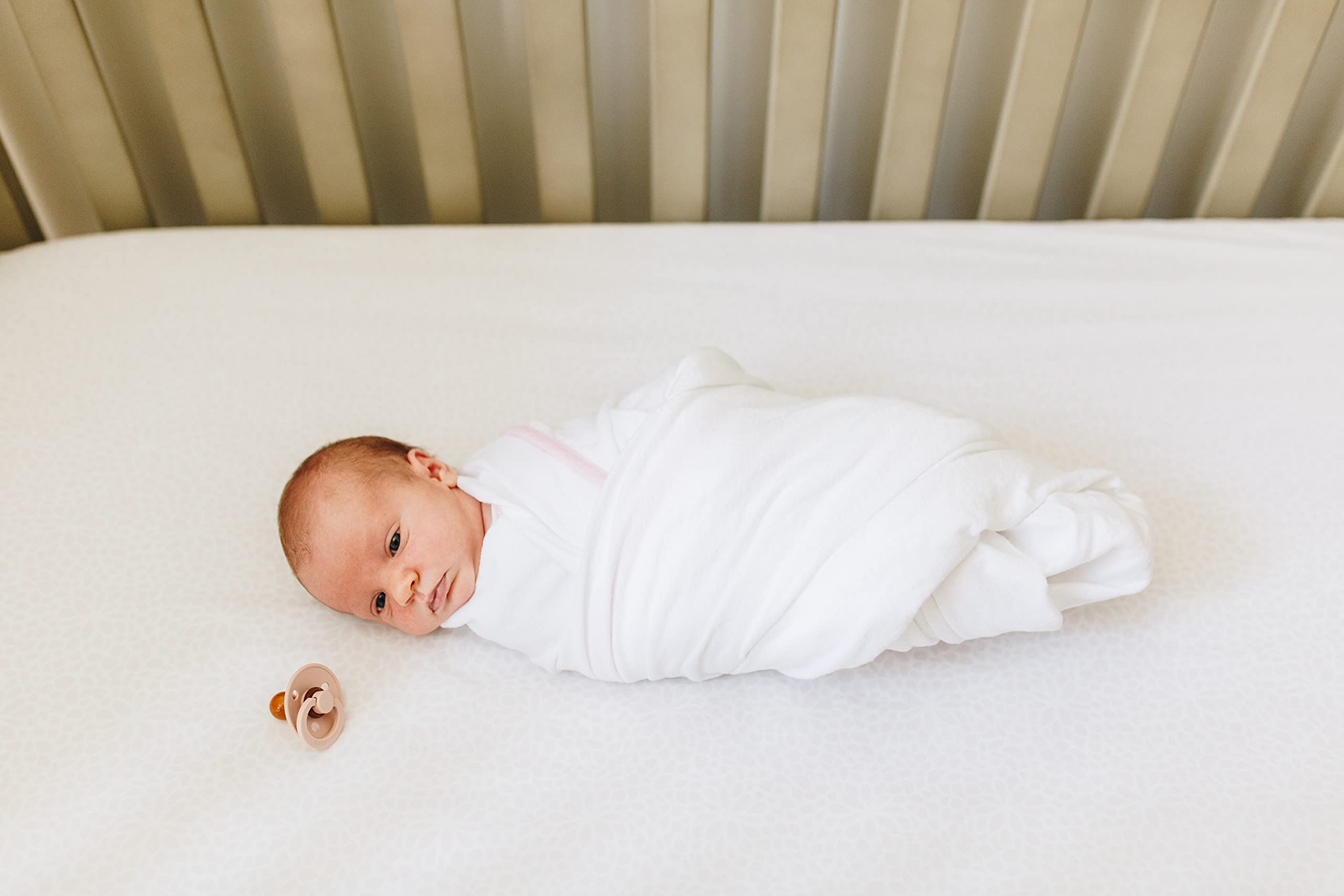 Moms on Call Swaddle Blanket - Soft French Grey Baby Wrap with Coverstitch Design | Perfect for Newborn Sleep, Swaddling & Comfort