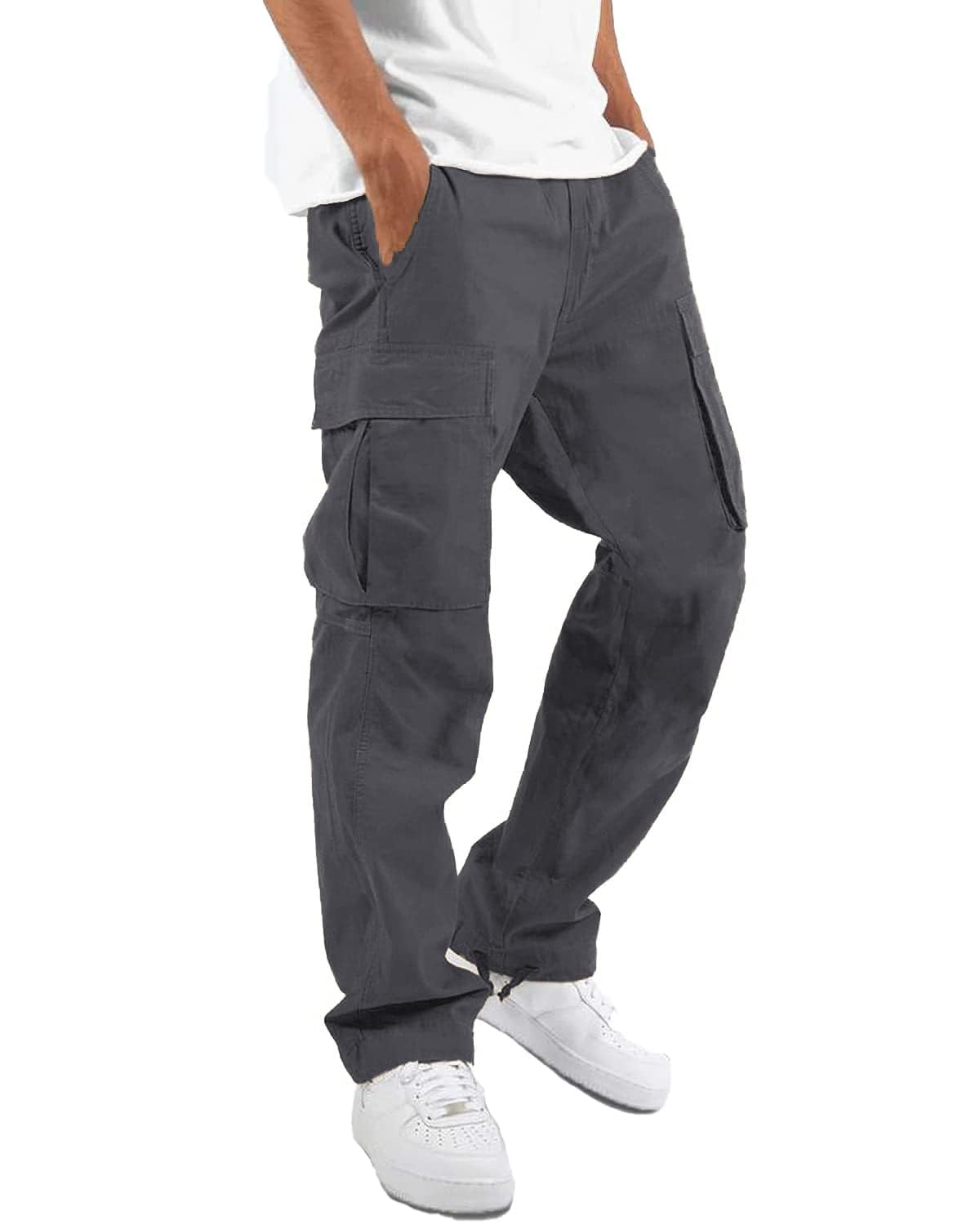 LYRXXX Men's Cargo Pants - Lightweight Hiking & Workout Joggers, Casual Sweatpants for Outdoor, Gym & Everyday Wear