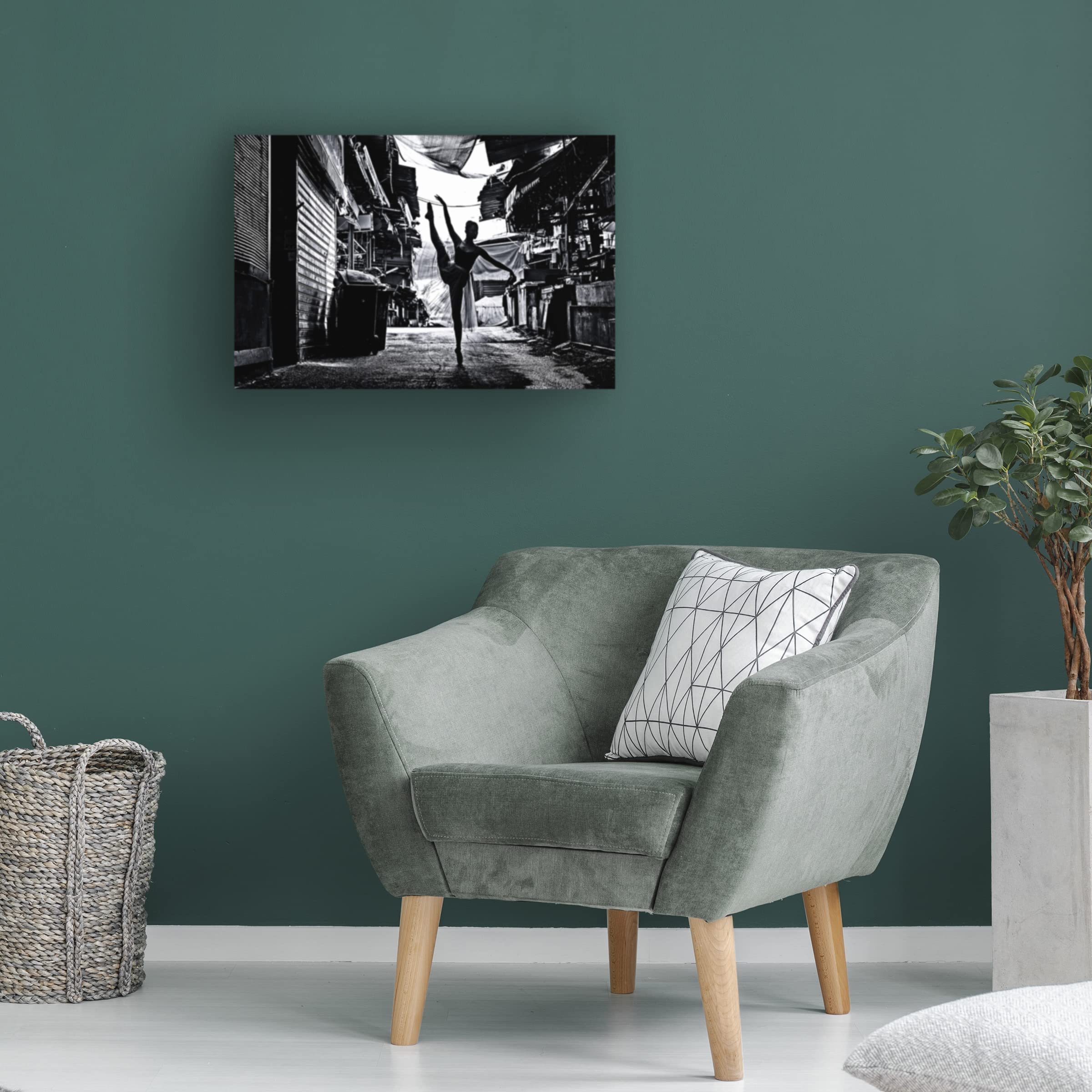 Trademark Fine Art 'Ballerina In The Street' Canvas Wall Art Print by Amnon Eichelberg - Perfect for Living Room, Bedroom & Office Decor