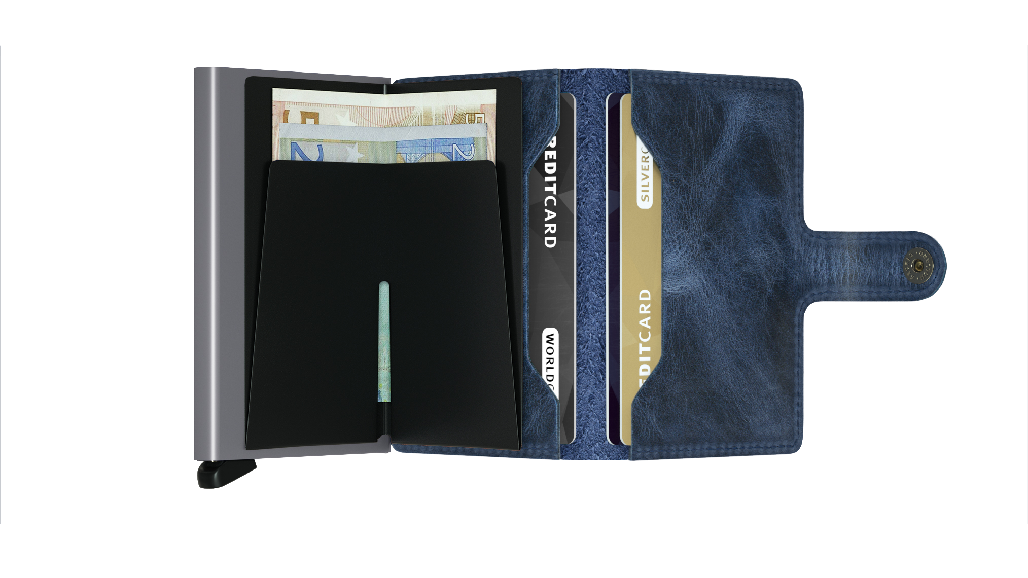 SECRID Vintage Leather Mini Wallet for Women & Men - RFID Blocking Slim Card Holder - Perfect for Travel, Business & Everyday Use