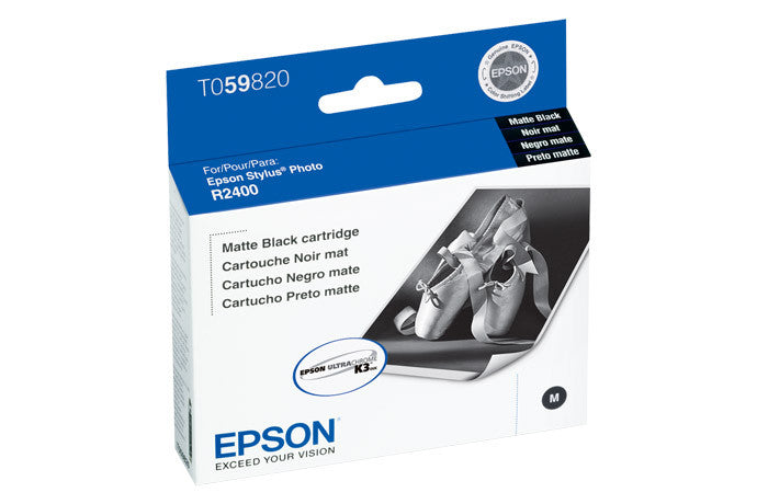 Epson T059820 R2400 Matte Black Ink Cartridge - High-Quality Replacement for Photo Printing & Office Use