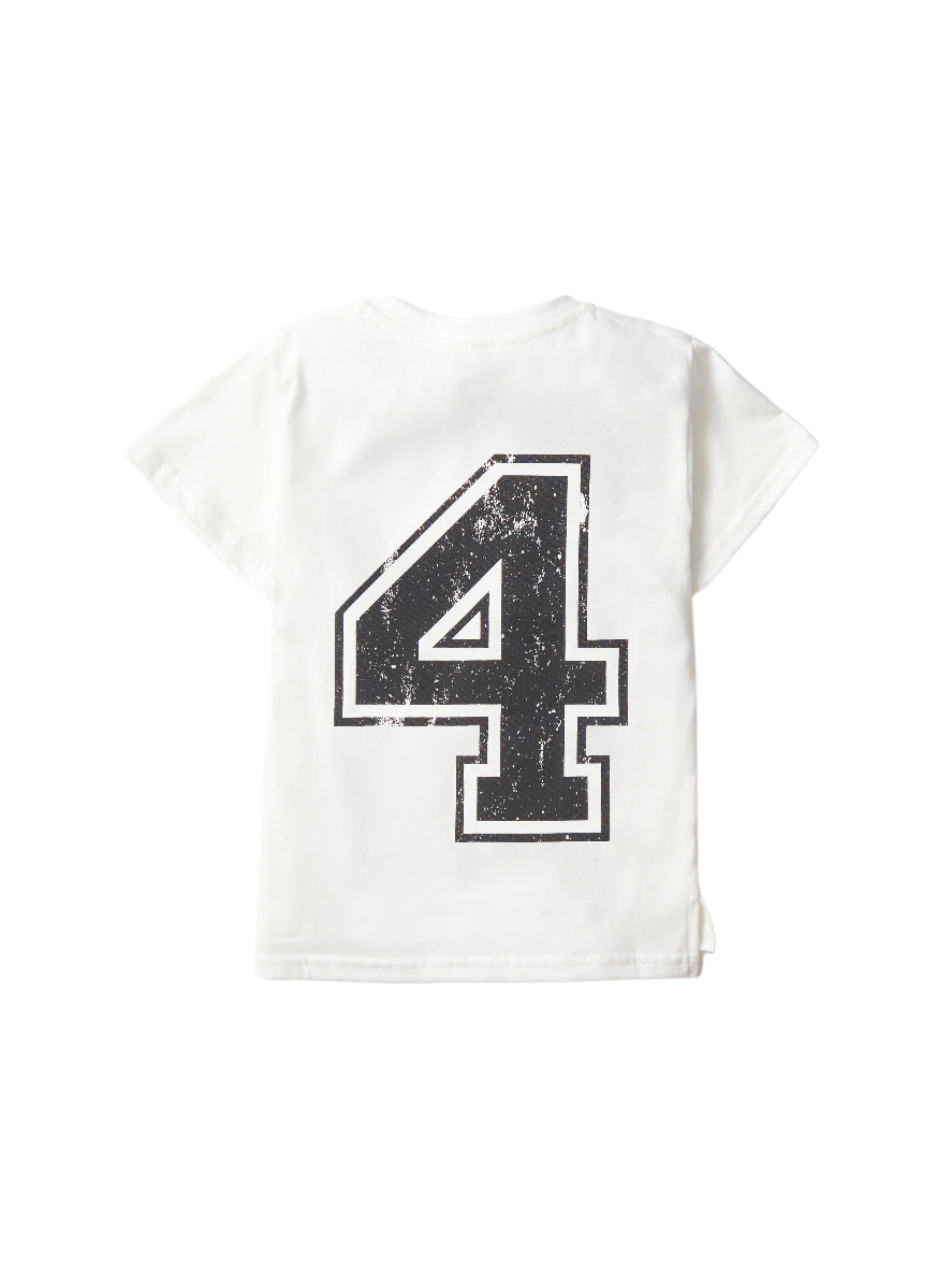 4th Birthday Elevated Tee - Premium White Cotton T-Shirt for Kids Birthday Parties & Celebrations