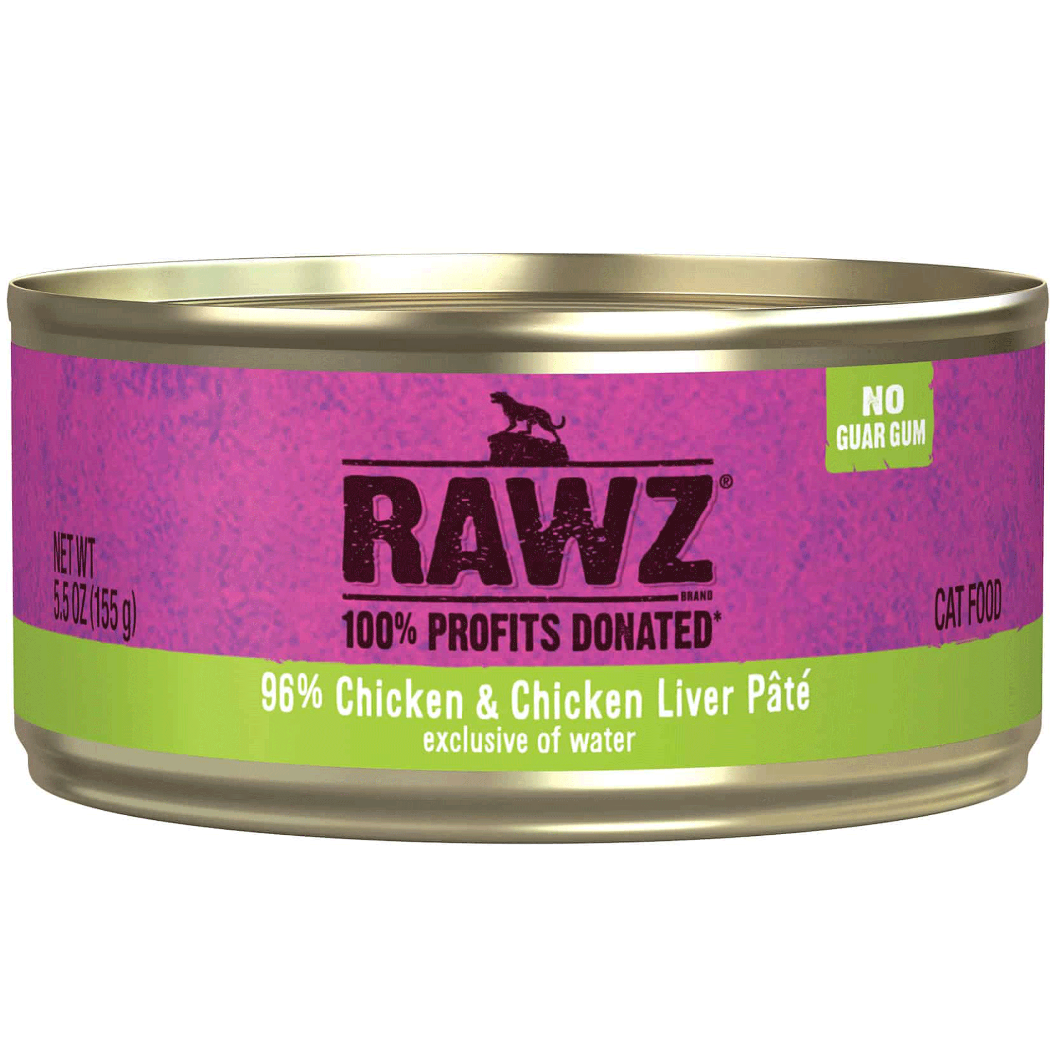 Rawz 96% Chicken & Chicken Liver Pate Grain-Free Wet Cat Food - High Protein, Natural Ingredients for Indoor & Outdoor Cats - Perfect for Picky Eaters & Mealtime Enrichment