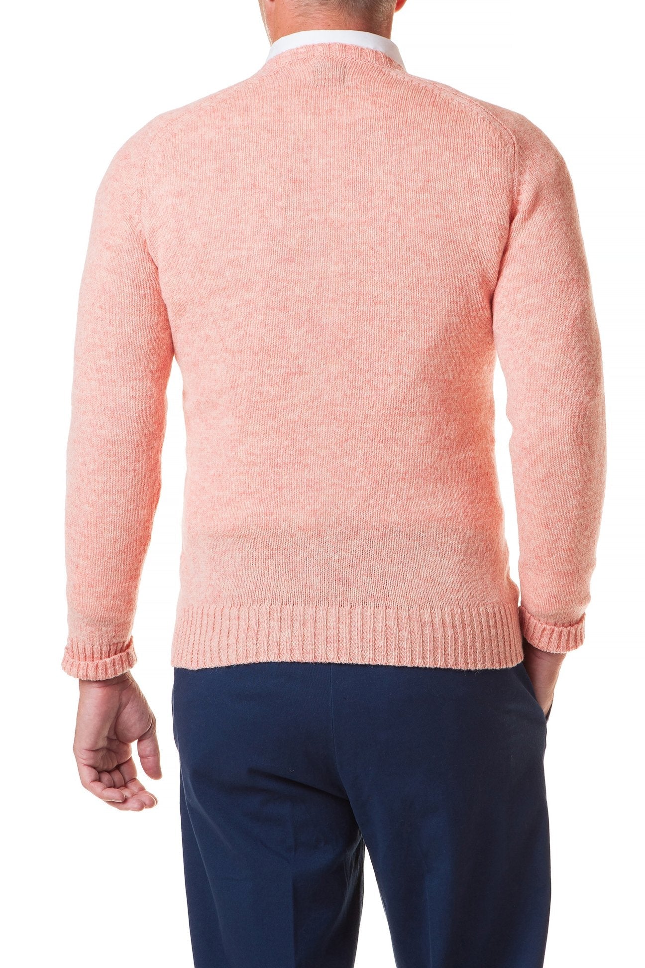 Scottish Shetland Wool Crew Neck Sweater for Men & Women | Classic Nantucket Red Pullover | Perfect for Fall, Winter & Holiday Outfits