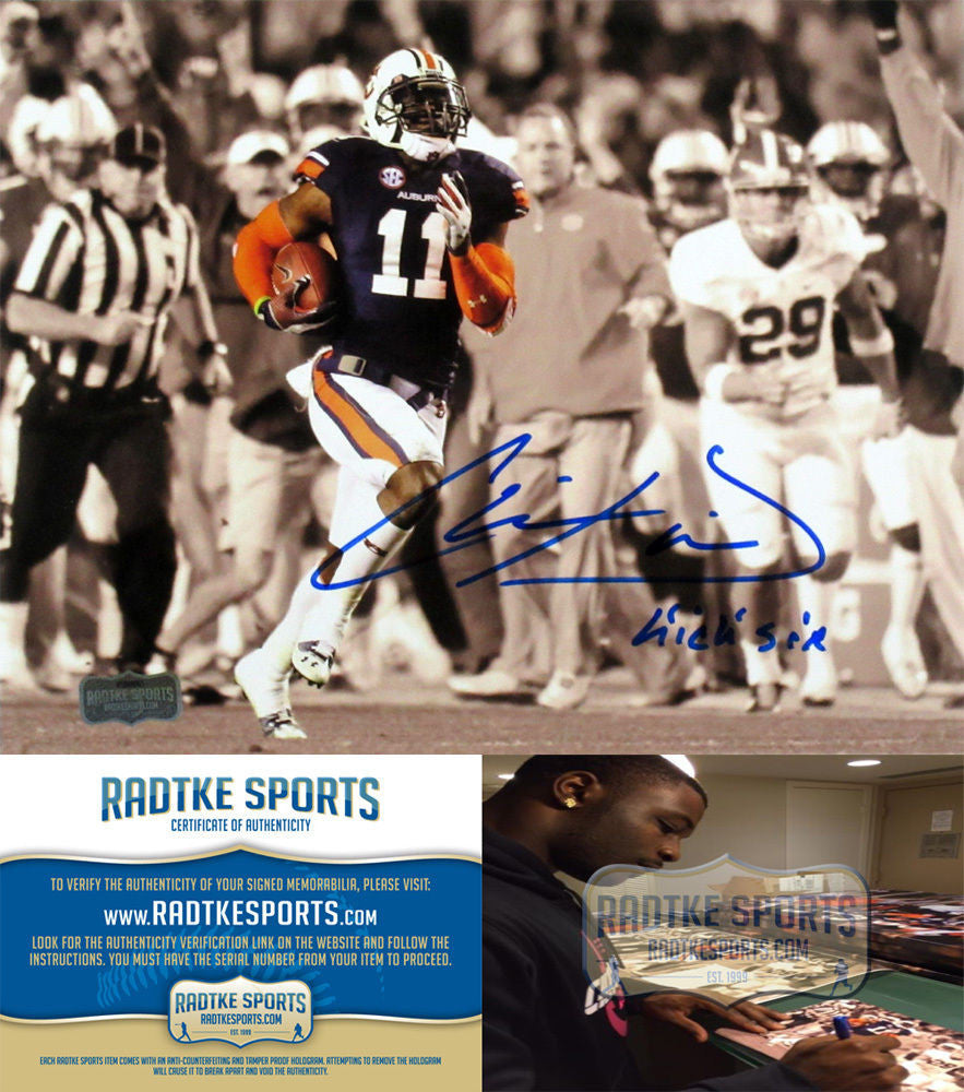 Chris Davis Jr Autographed Auburn Tigers Signed 8x10 Photo - Kick Six Moment - Perfect for Auburn Fans, Sports Memorabilia Collectors & Game Room Decor