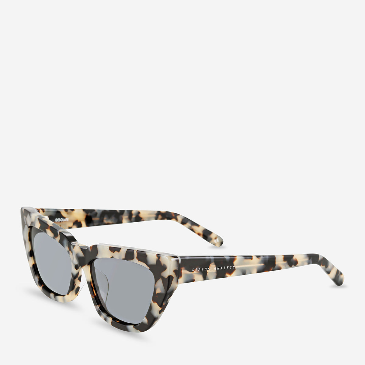 Desolate Sunglasses for Men & Women - White Tortoise Shell Frame with UV Protection - Stylish & Durable for Outdoor Activities, Beach, Driving & Fashion
