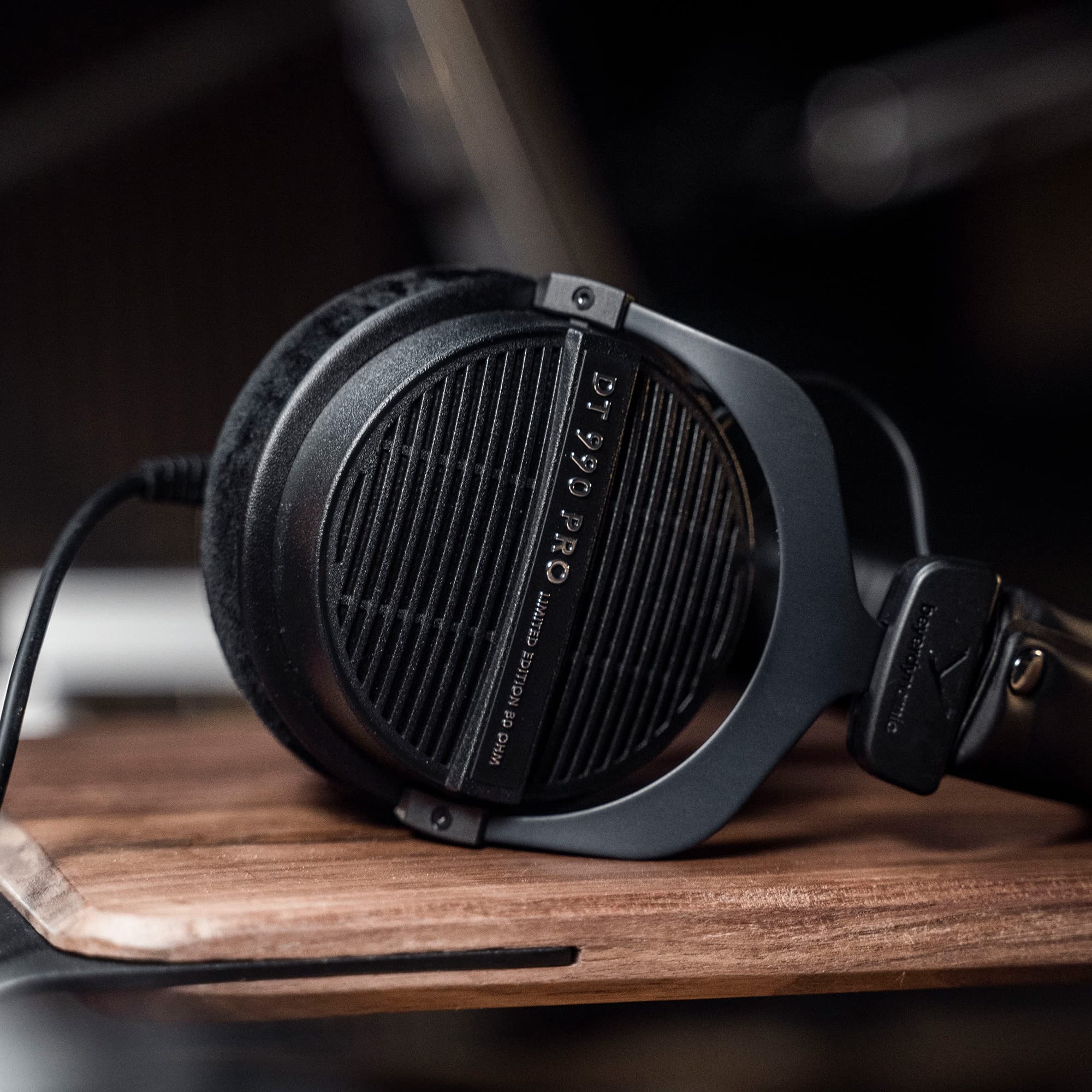 beyerdynamic DT 990 PRO Studio Headphones - Open-Back Over-Ear Wired Headphones (80 Ohm, Black Limited Edition) for Professional Audio Recording, Mixing & Gaming