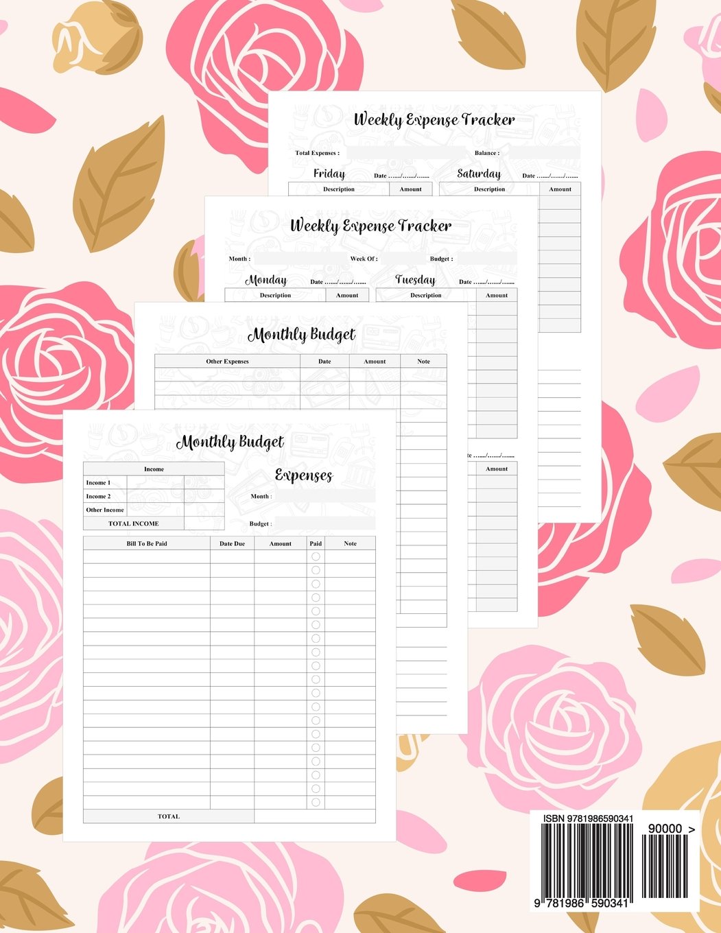 Monthly Bill Planner & Budget Organizer - Finance Expense Tracker for Weekly/Monthly Budgeting | Bill Payment Journal Notebook | Perfect for Personal Finance Management, Household Budgeting & Money Saving Goals