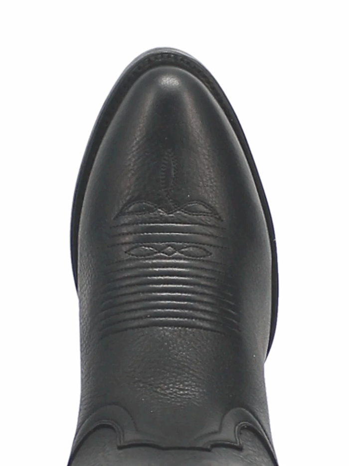 Dan Post DP2480 Men's Pike Round Toe Western Boot - Black Leather Cowboy Boots for Riding, Country Style & Casual Wear