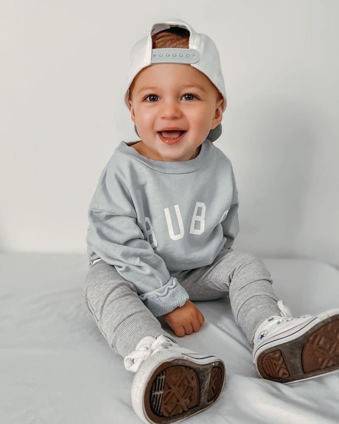 Fall & Winter Baby Boy Clothes Set - Cozy Sweatshirt & Long Pants Sweatsuit Outfit for Toddlers | Cute Infant Boy Fashion for Playdates & Family Photos